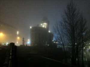 Christmas Eve on the Danube Canal, Urania Observatory