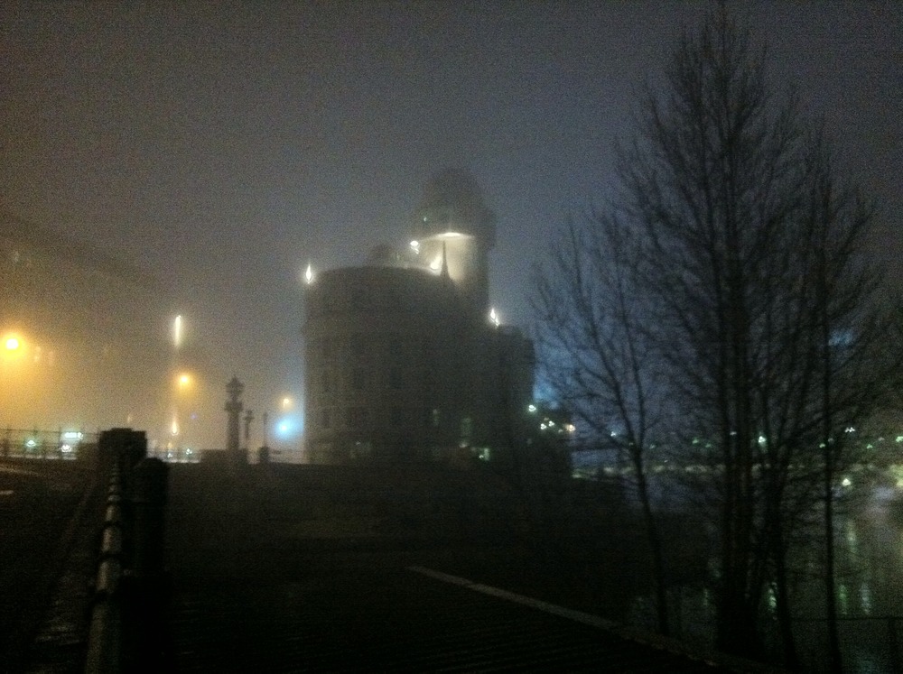 Christmas Eve on the Danube Canal, Urania Observatory