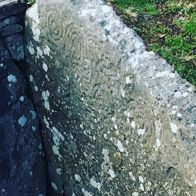The industrial era has introduced acid rain to these 3,500 year old #runes and they’ve suffered a lot as a result. Coincidentally, psychedelic mushrooms (still) grow on these hills in November and may have inspired these enigmatic symbols found at many Neolithic sites.