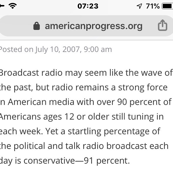 My Europeans friends often wonder how so many Americans can be so effing stupid. Trump is a result of decades of media distortion. Radio is the leading media consumption source and talk radio (in a commuter country) is skewed far far further to the right than even #FauxNews. #Propaganda works, folks!
